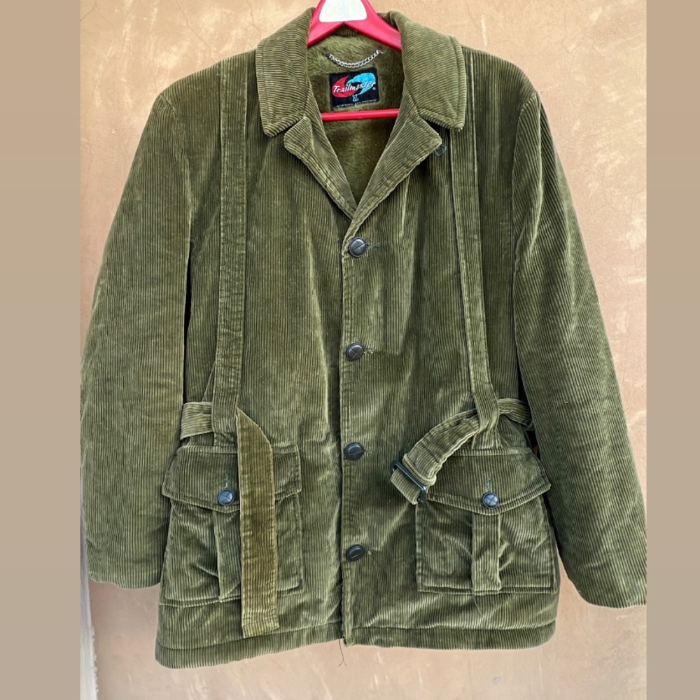 Vintage 90s Trailmaster Corduroy Coat Jacket in green